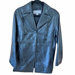 Black Leather Blazer